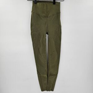 Fabletics motion 365 contour high waisted leggings green xs small gym workout